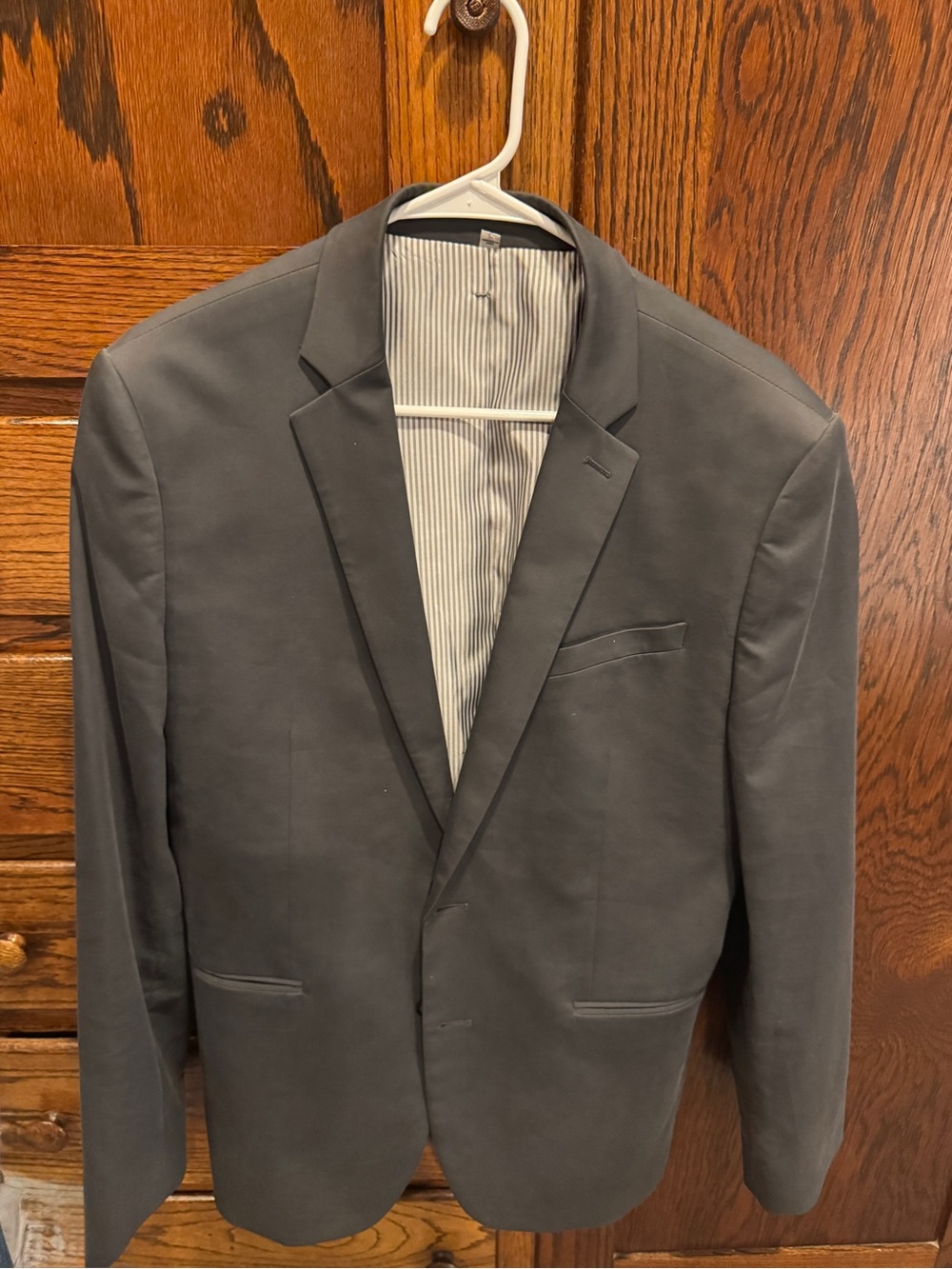 Express Men's Charcoal Gray Blazer - Single-Breasted Sport Coat